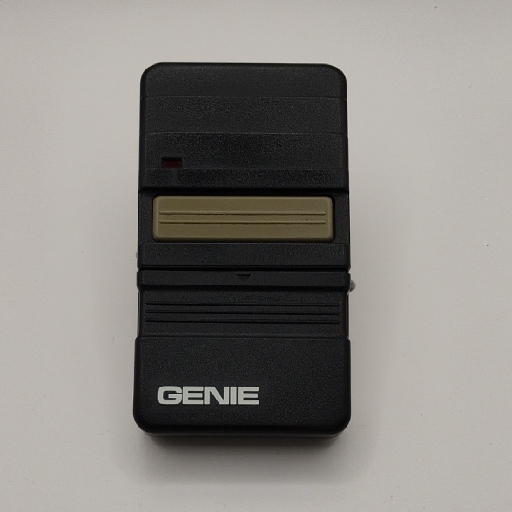 Genie GT90-1 Single Button Garage Door Opener Remote Transmitter Black with Clip